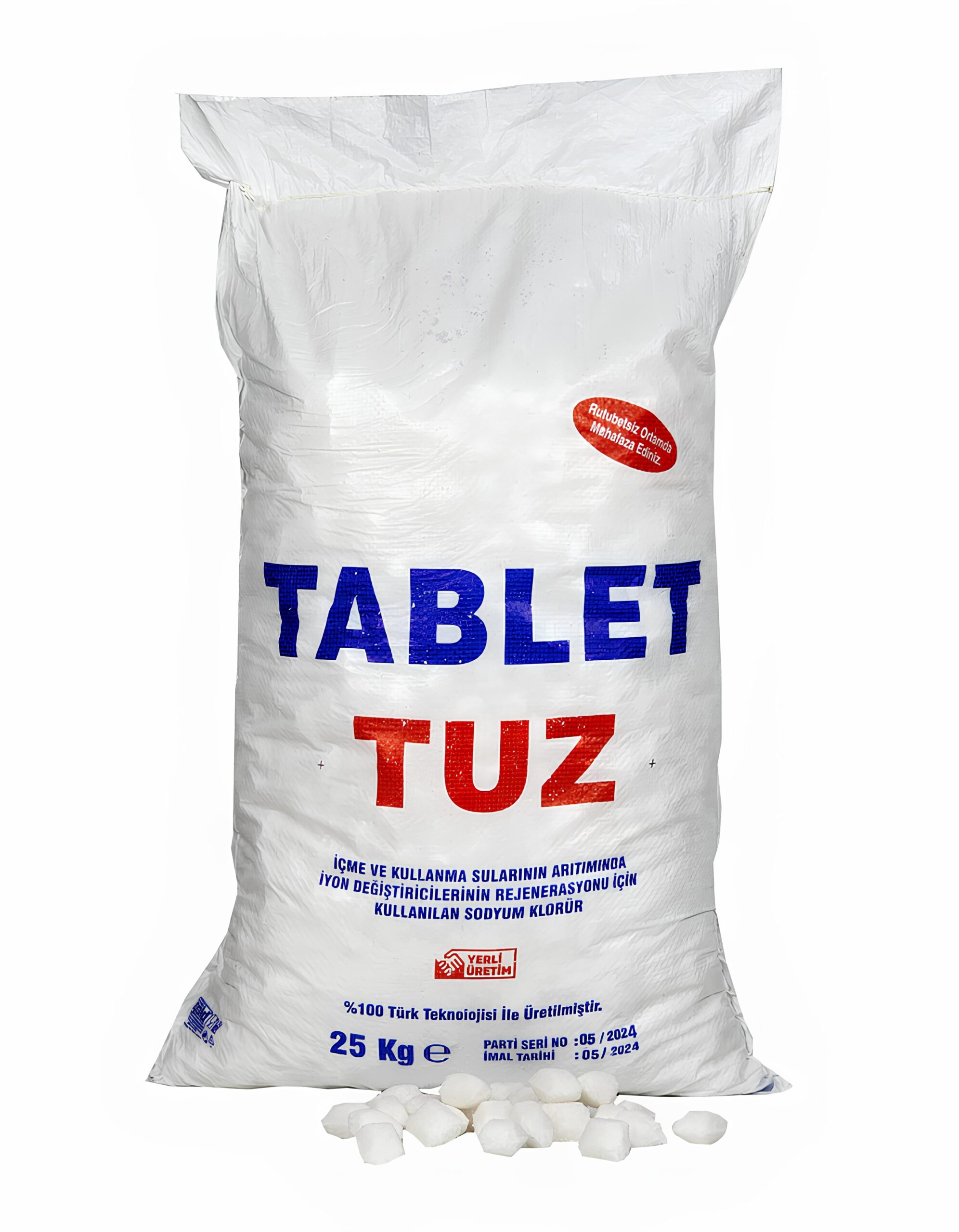 Su Yumuşatma Tablet Tuz – 25 Kg Çuval (%100 Yerli Üretim)